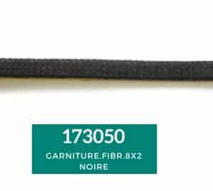 Garniture fibre 8×2 noire – R173050